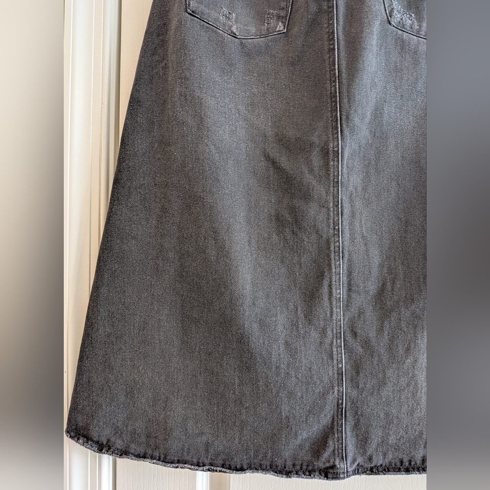 One Teaspoon X Free People Chain Midi Skirt Black Grunge Gothic Biker Size 25 - Picture 13 of 16